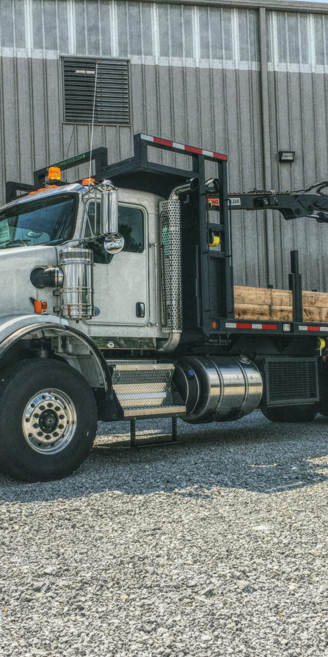 An 18-wheeler that travels between Rotobec's 5 facilities in Canada and the United States.