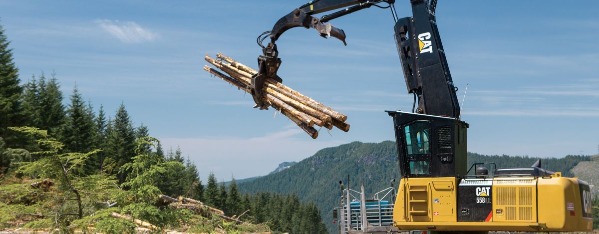 Machinerie lourde pour industrie forestière.