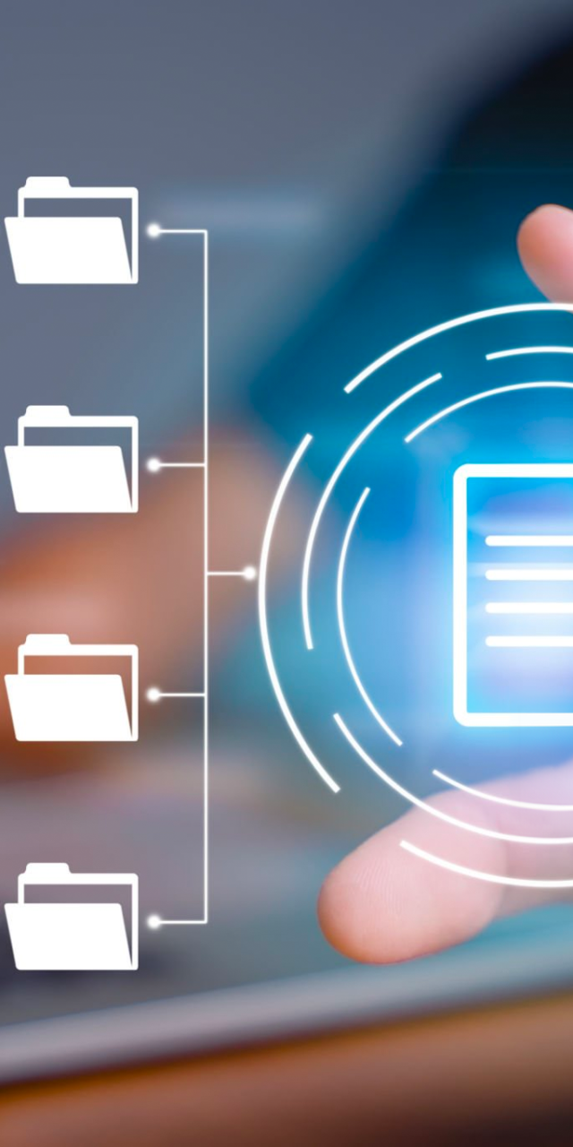 Visual representation of enterprise document management.