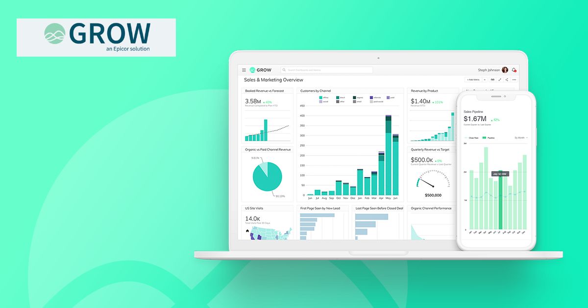 Interface de Epicor Grow BI