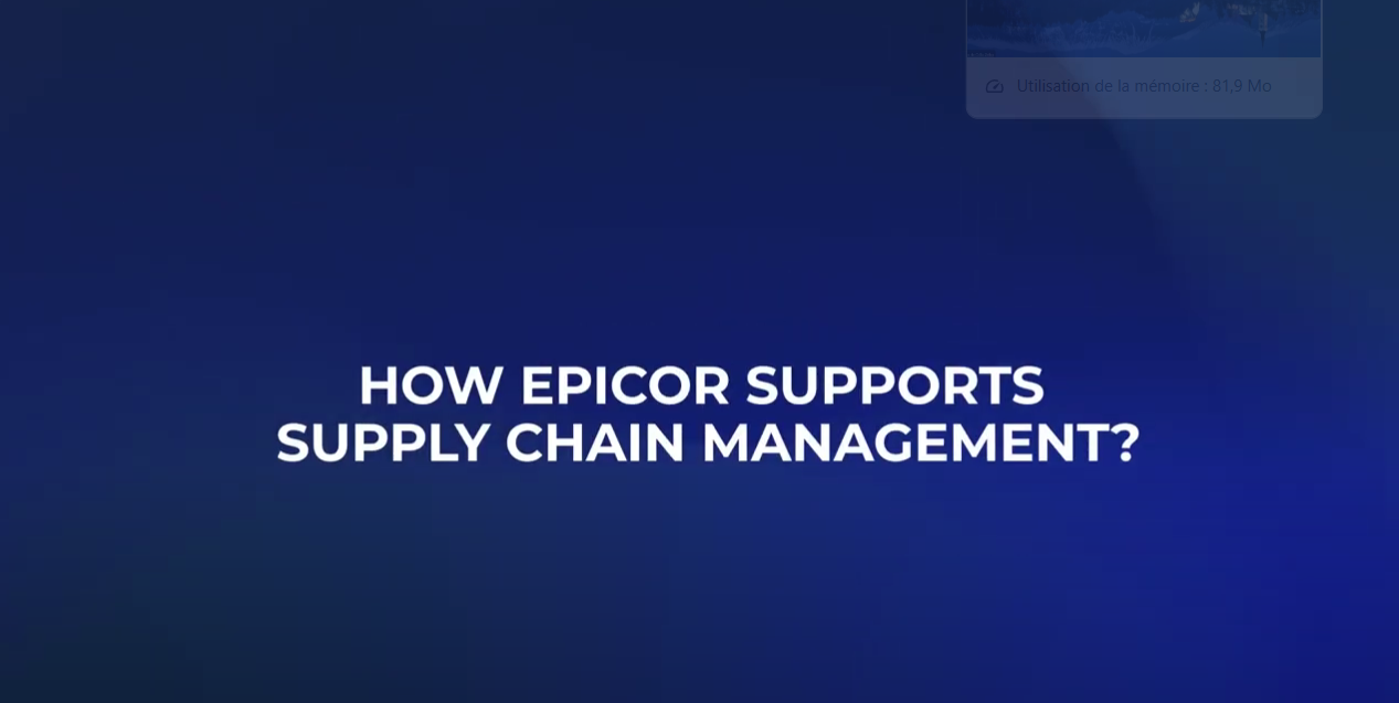 How Epicor Supports Supply Chain Management
