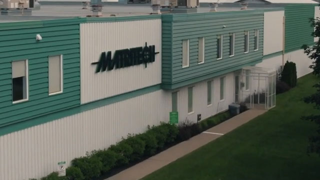 Matritech's metal fabrication and assembly plant located in Drummondville, Quebec. Matritech