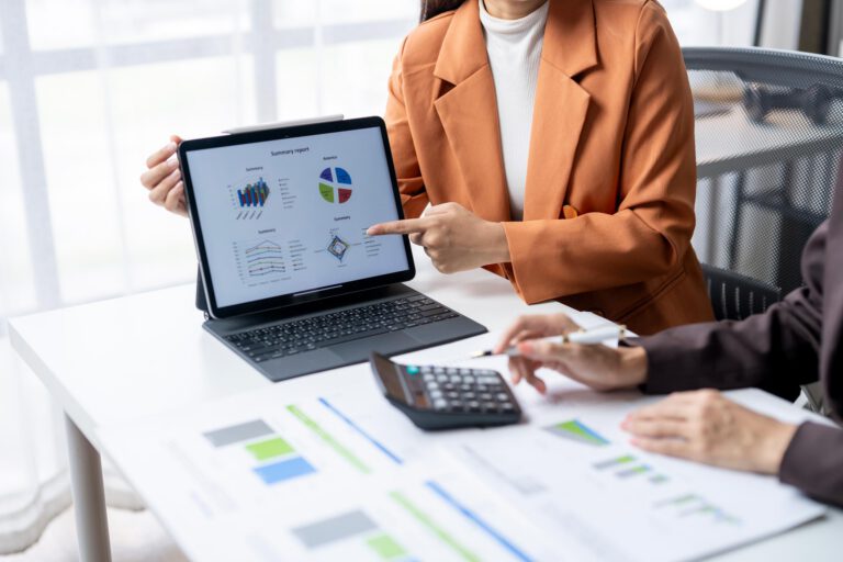 Présentation commerciale avec analyse des données