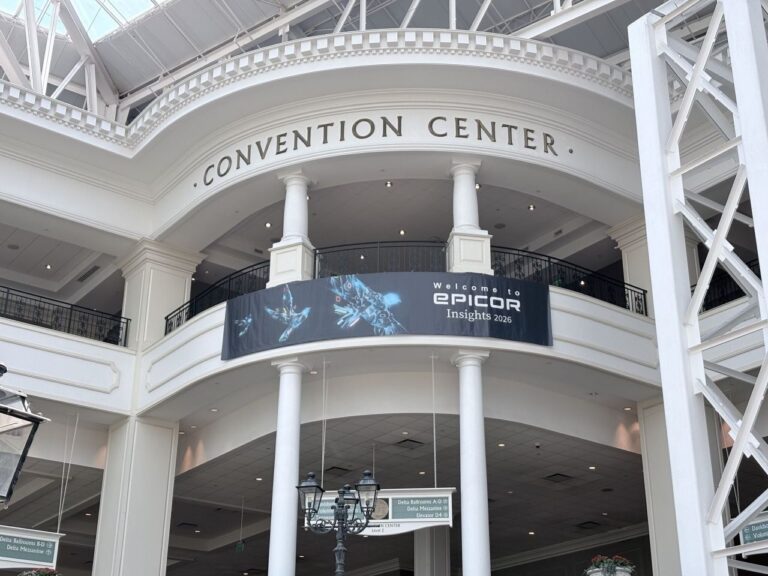 View of the building hosting the Epicor Insights 2026 event.